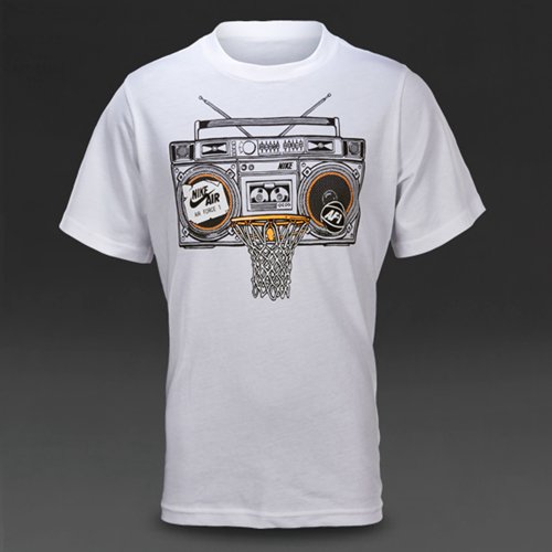 Nike Air Force 1 T-Shirt White/Black for Boys